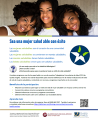Spanish version of the community health worker recruitment flyer for New Castle County