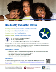 Community health worker recruitment flyer for New Castle County